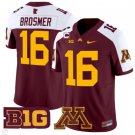 Max Brosmer Jersey #16 Minnesota Golden Gophers Vapor Limited Football Maroon Alternate