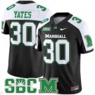 Jaden Yates Jersey #30 Marshall Thundering Herd Vapor Limited Football Black Alternate