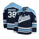 Maine Black Bears #38 Oskar Komarov Navy Hockey Jersey College NCAA 2024