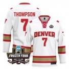 Denver University (D) NCAA Ice Hockey: Jack Devine Jersey #4 White