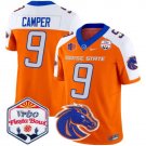 Cameron Camper Jersey #9 Boise State Broncos 2025 Fiesta Bowl Patch Vapor Orange