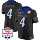 Maddux Madsen Jersey #4 Boise State Broncos 2025 Fiesta Bowl Patch Vapor Black