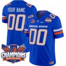 Custom Boise State Broncos Jersey Back To Back Champions Football Royal
