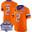 Ashton Jeanty Jersey #2 Boise State Broncos 2024 Championship Vapor Orange