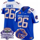 Sire Gaines Jersey #26 Boise State Broncos 2024 Championship Vapor Royal Alternate