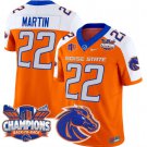 Doug Martin Jersey #22 Boise State Broncos Back To Back Champions Orange Alternate
