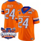 Dylan Riley Jersey #24 Boise State Broncos Back To Back Champions Orange