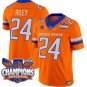 Dylan Riley Jersey #24 Boise State Broncos Back To Back Champions Orange