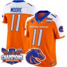 Kellen Moore Jersey #11 Boise State Broncos Back To Back Champions Orange Alternate