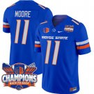 Kellen Moore Jersey #11 Boise State Broncos Back To Back Champions Royal