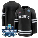 Team Jersey Blank Western Michigan Broncos 2025 Frozen Four Patch Premium Stitched Black