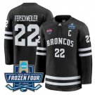 Pat Ferschweiler Jersey #22 Western Michigan Broncos 2025 Frozen Four Patch Stitched Black