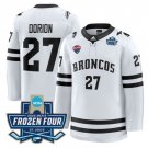 Dan Dorion Jersey #27 Western Michigan Broncos 2025 Frozen Four Patch Stitched White