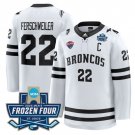 Pat Ferschweiler Jersey #22 Western Michigan Broncos 2025 Frozen Four Patch Stitched White