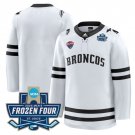 Team Jersey Blank Western Michigan Broncos 2025 Frozen Four Patch Premium Stitched White