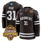 Cameron Rowe Jersey #31 Western Michigan Broncos 2025 National Champions Patch Premium Brown