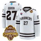 Dan Dorion Jersey #27 Western Michigan Broncos 2025 National Champions Patch Premium White
