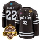 Pat Ferschweiler Jersey #22 Western Michigan Broncos 2025 National Champions Patch Premium Brown