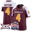 Cam Skattebo Jersey #4 Arizona State Sun Devils 2025 Peach Bowl Maroon Alternate