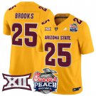 DeCarlos Brooks Jersey #25 Arizona State Sun Devils 2025 Peach Bowl Gold