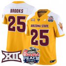 DeCarlos Brooks Jersey #25 Arizona State Sun Devils 2025 Peach Bowl Gold Alternate
