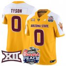 Jordyn Tyson Jersey #0 Arizona State Sun Devils 2025 Peach Bowl Gold Alternate
