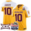 Sam Leavitt Jersey #10 Arizona State Sun Devils 2025 Peach Bowl Gold Alternate