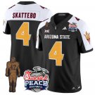 Cam Skattebo Jersey #4 Arizona State Peach Bowl Patch Football V2 Black Alternate