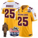 DeCarlos Brooks Jersey #25 Arizona State Peach Bowl Patch Football V2 Gold Alternate