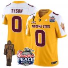 Jordyn Tyson Jersey #0 Arizona State Peach Bowl Patch Football V2 Gold Alternate