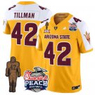 Pat Tillman Jersey #42 Arizona State Peach Bowl Patch Football V2 Gold Alternate