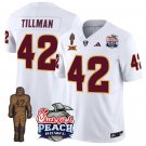 Pat Tillman Jersey #42 Arizona State Peach Bowl Patch Football White