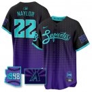 Josh Naylor Jersey #22 Arizona Diamondbacks Serpientes City Connect Stitched Black Purple