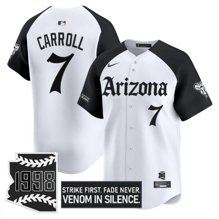Corbin Carroll Jersey #7 Arizona Diamondbacks Gothic Desert Fang Edition Alternate
