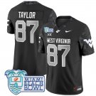 Kole Taylor Jersey #87 West Virginia Mountaineers 2025 Miami Beach Bowl Coal
