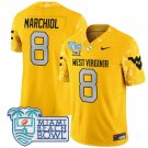 Nicco Marchiol Jersey #8 West Virginia Mountaineers 2025 Miami Beach Bowl Goal
