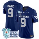 Major Harris Jersey #9 West Virginia Mountaineers 2025 Miami Beach Bowl Navy
