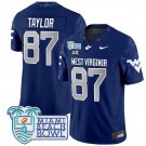 Kole Taylor Jersey #87 West Virginia Mountaineers 2025 Miami Beach Bowl Navy