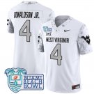 CJ Donaldson Jr Jersey #4 West Virginia Mountaineers 2025 Miami Beach Bowl White