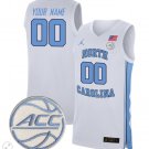 Custom North Carolina Tar Heels Jersey Basketball Stiched Game White