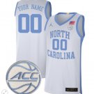 Custom North Carolina Tar Heels Jersey Basketball Stiched Limited Retro White