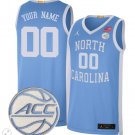 Custom North Carolina Tar Heels Jersey Basketball Stiched Limited Retro Blue