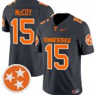 Bru McCoy Jersey #15 Tennessee Volunteers Vapor Limited College Football Smoke Grey
