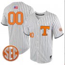 Tennessee Volunteers College Baseball Custom Number Jersey Pinstripe SEC Patch