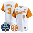Taylor Pannel Jersey #3 Tennessee Volunteers Softball 2025 World Series Stitched White