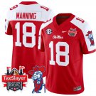 Archie Manning Jersey #18 Ole Miss Rebels Gator Bowl V2 Red Alternate