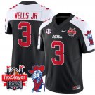 Antwane Wells Jr Jersey #3 Ole Miss Rebels Gator Bowl V2 Black Alternate