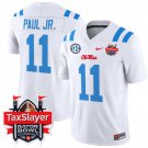 Chris Paul Jr Jersey #11 Ole Miss Rebels 2024 Gator Bowl V2 2024 White