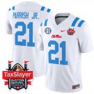Henry Parrish Jr Jersey #21 Ole Miss Rebels 2024 Gator Bowl V2 2024 White