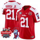 Henry Parrish Jr Jersey #21 Ole Miss Rebels 2024 Gator Bowl V2 Red Alternate